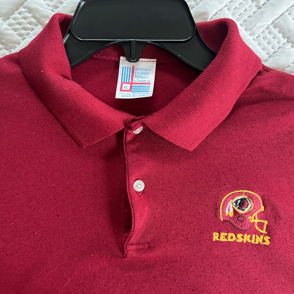 Vintage Rare Garan NFL Washington Redskins Polo 80s Made In USA Single Stitch XL